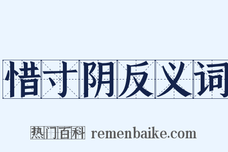 惜寸阴反义词是什么意思的图片